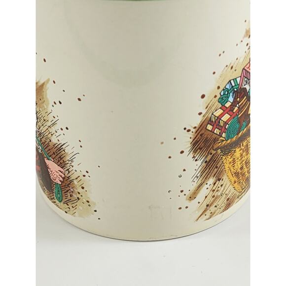 Christmas Santa Claus Coffee Mug Teacup 10oz 1987 Korea 3 1/2" Potpourri Press - Picture 14 of 16